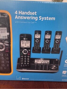 AT&T 4-Handset Cordless Answering System - Black